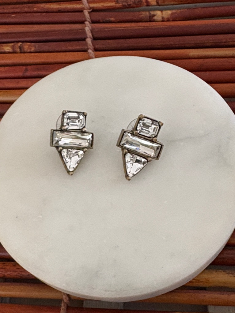 Silpada Crystal Clear Pierced Earrings Crystal